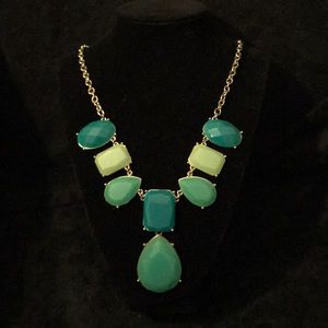 24” Multi Green and Gold Necklace